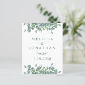 Eukalyptus QR Code Hochzeitsempfehlung (Stehend Vorderseite)