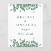 Eukalyptus QR Code Hochzeitsempfehlung (Vorderseite)