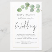 Eukalyptus QR Code Hochzeitsempfehlung (Vorderseite)