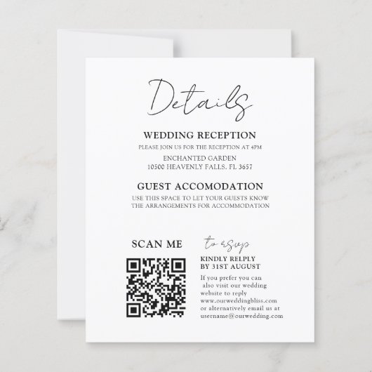 Eukalyptus QR Code Hochzeitsempfehlung (Rückseite)