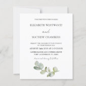 Eukalyptus QR Code Hochzeitsempfehlung (Vorderseite)