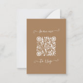 Eukalyptus QR Code Hochzeitsempfehlung Mitteilungskarte (Rückseite)