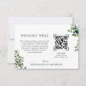 Eukalyptus | QR-Code-Prüfung Hochzeit wünschend gu Einladung (Vorderseite)