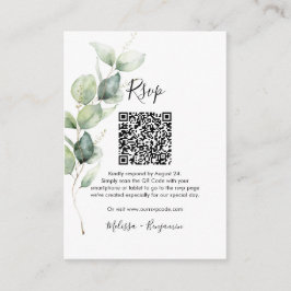 Eukalyptus QR Code UAWG Wedding Enclosure Card Begleitkarte