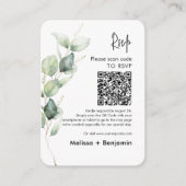 Eukalyptus QR Code UAWG Wedding Enclosure Card Begleitkarte (Vorderseite)