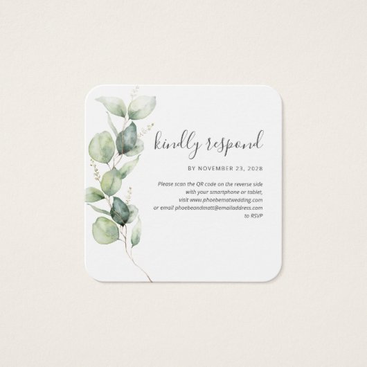 Eukalyptus QR Code UAWG Wedding Website Umschließu (Vorderseite)