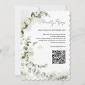 Eukalyptus QR Code Wedding Einladung (Rückseite)