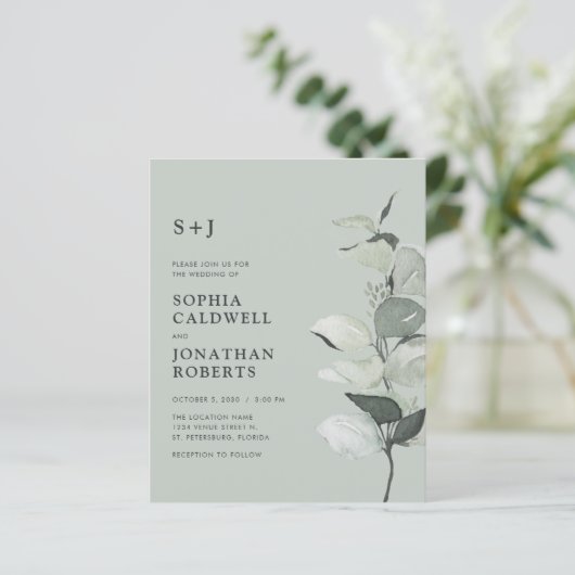 Eukalyptus QR Monogram Wedite (Stehend Vorderseite)