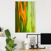 Eukalyptus-Rainbow-Rinde, Hawaii Poster (Heimbüro)