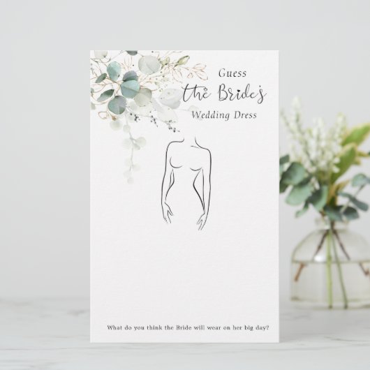 Eukalyptus rät das Dress Brautparty Game (Stehend Vorderseite)