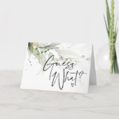 Eukalyptus rät, was für eine Schwangerschaftsankün Karte (Vorderseite)