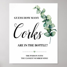 Eukalyptus rät, wie viele Corks Duschenklingeln Poster