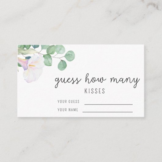 Eukalyptus - Raten Sie mal, wie viele Küsse Bridga Begleitkarte (Vorderseite)