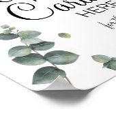 Eukalyptus Recipe Cards Brautparty-Spielzeichen Poster (Ecke)