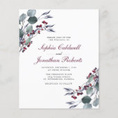 Eukalyptus Red Berries QR Code UAWG Wedite Einladu (Vorderseite)