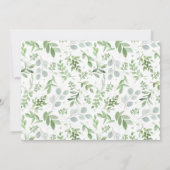 Eukalyptus-Religiöse Save the Date Fotokarte (Rückseite)