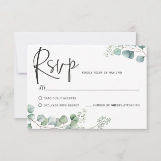Eukalyptus Response Cards, RSVP Karte