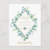 Eukalyptus Rett Date, Wedding Invite UAWG Postkarte (Vorderseite)