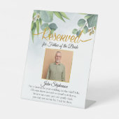 Eukalyptus Rette ein Foto für Hochzeitsseminare Sockelschild (Vorderseite)