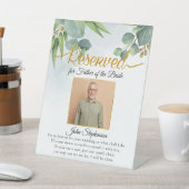 Eukalyptus Rette ein Foto für Hochzeitsseminare Sockelschild (In SItu)