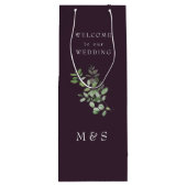 Eukalyptus Rich Wine Wedding Geschenktüte Für Weinflaschen (Rückseite)
