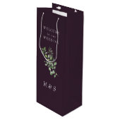 Eukalyptus Rich Wine Wedding Geschenktüte Für Weinflaschen (Vorderseite Schrägansicht)