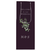 Eukalyptus Rich Wine Wedding Geschenktüte Für Weinflaschen (Vorderseite)