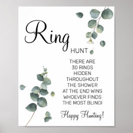 Eukalyptus Ring Brautparty Poster