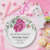 Eukalyptus, Rosa-Blume-Hochzeit Pappteller (Party)