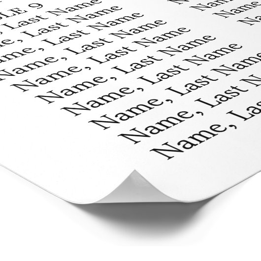 Eukalyptus & Rose 12 Tische, Hochzeitszettel Poster (Ecke)