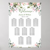 Eukalyptus & Rose 9 Tische mit SITZPLATZ Poster (Vorne)
