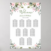 Eukalyptus & Rose 9 Tische mit SITZPLATZ Poster (Vorne)