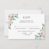 Eukalyptus-Rose Botanische Hochzeit RSVP (Vorderseite)