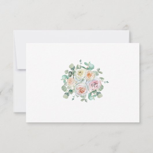 Eukalyptus-Rose Botanische Hochzeit RSVP (Rückseite)