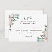 Eukalyptus-Rose Botanische Hochzeit RSVP (Vorne/Hinten)