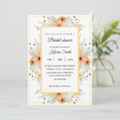 Eukalyptus-Rose-BRAUTPARTY Einladung (Stehend Vorderseite)