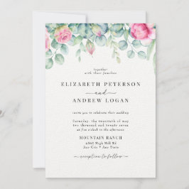 Eukalyptus-Rose | Elegant Boho Greenerity Wedding Einladung