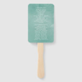 Eukalyptus Rose Geometric Wedding Program Fächer (Rückseite)