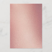 Eukalyptus Rose Gold Geometrisches Brautparty Begleitkarte (Rückseite)