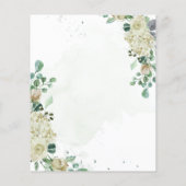 Eukalyptus Rose Grüne Hochzeit Einladung (Rückseite)