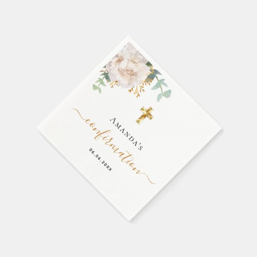 Eukalyptus-Rose Serviette (Ecke)