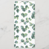 Eukalyptus-Rosengoldgeometrisches Menükarte (Rückseite)