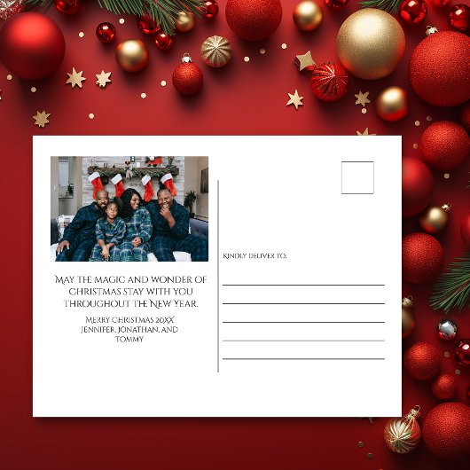 Eukalyptus, Rote Berries, 2 Foto Weihnachten Postkarte