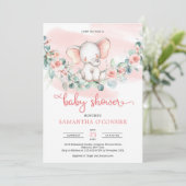 Eukalyptus-Röte, niedliches Mädchen Einladung (Stehend Vorderseite)