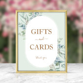 Eukalyptus Round Frame Geschenke & Cards Zeichen Poster