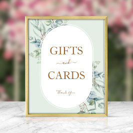 Eukalyptus Round Frame Geschenke & Cards Zeichen Poster