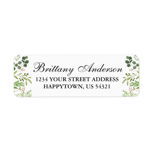 Eukalyptus-Rücksendeadresse (Vorne)