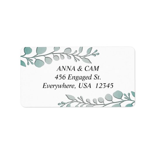 Eukalyptus | RÜCKSENDEADRESSE Adressaufkleber (Vorne)