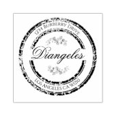 Eukalyptus Rücksendeadresse Holzkunst Briefmarke Gummistempel (Prägung)