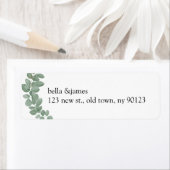 Eukalyptus-Rücksendeadressen-Aufkleber (Insitu)